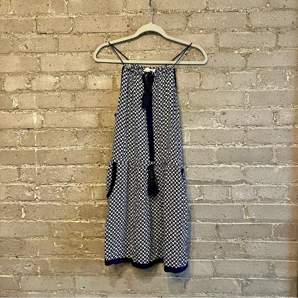 Next Blue and White Sleeveless Halter Coverup- Size 10